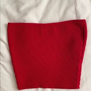 XXS Red Babaton Aritzia Sculpt Knit Tube Top